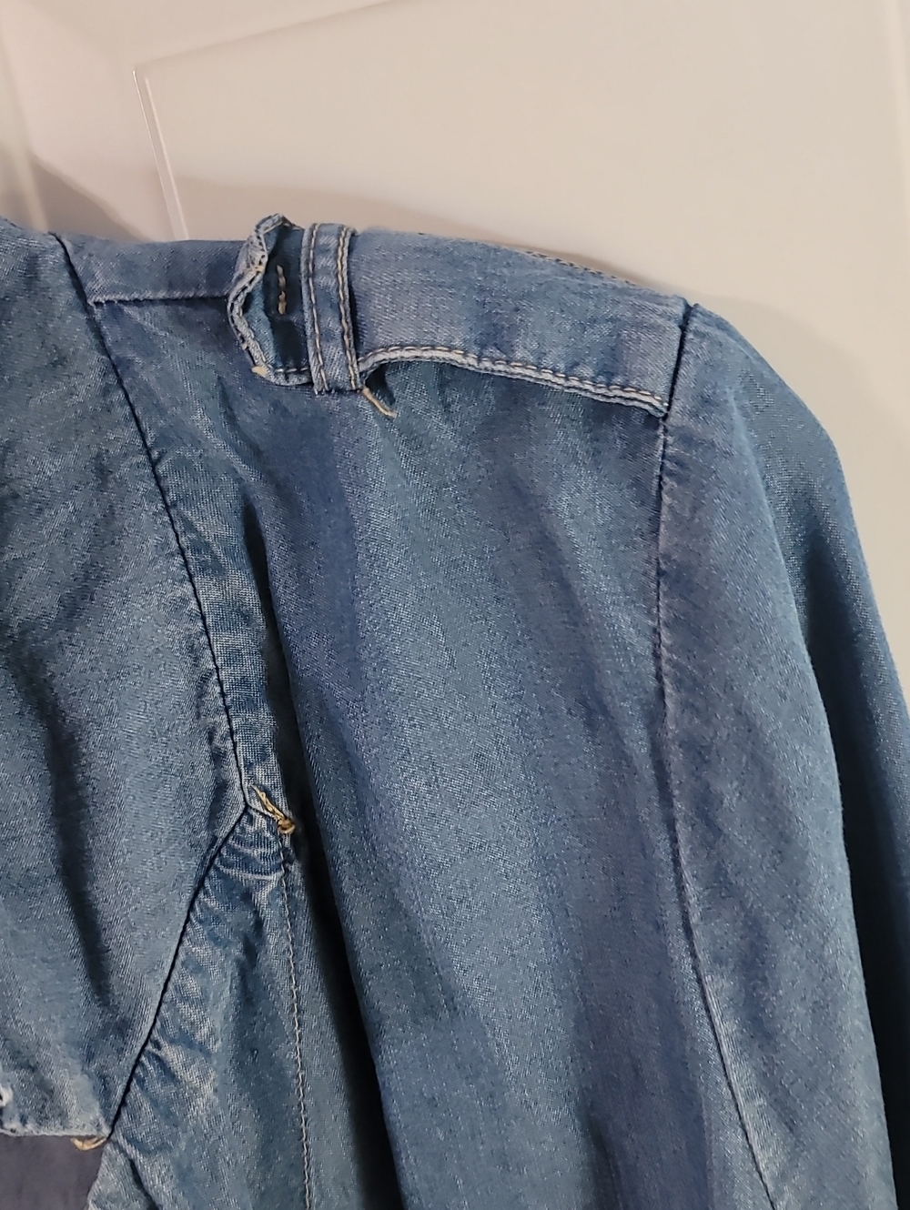 Denim Color Long Duster - Picture 5 of 11